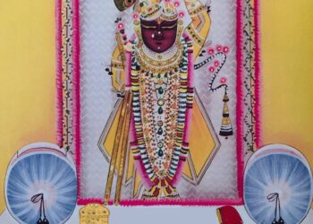 श्रीनाथजी में आज महाप्रभुजी के उत्सव का प्रतिनिधि का श्रृंगार