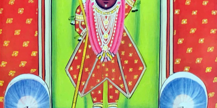 श्रीनाथजी में आज लाल चौफूली चूंदड़ी का श्रृंगार