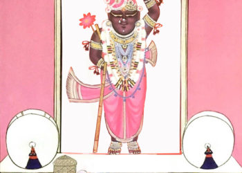 श्रीनाथजी के आज धोती पटका श्रृंगार में दर्शन