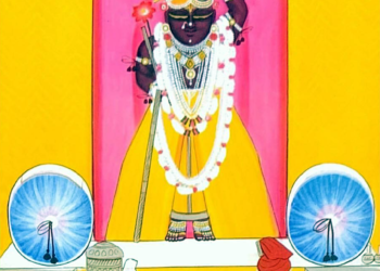 श्रीनाथजी को आज चन्द्रिका पिछोड़ा का श्रृंगार