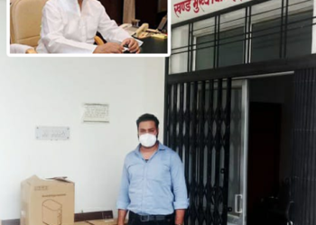 खमनोर खंड चिकित्सा कार्यालय को पांच आक्सीजन कंसंट्रेटर भेंट