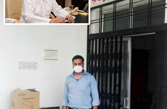 खमनोर खंड चिकित्सा कार्यालय को पांच आक्सीजन कंसंट्रेटर भेंट