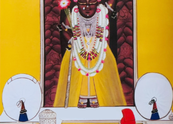 श्रीनाथजी में आज केसरी पिछोड़ा, कतरा चन्द्रिका श्रृंगार दर्शन