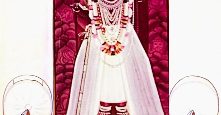 श्रीनाथजी को आज पिछोड़ा और जमाव के क़तरा का श्रृंगार