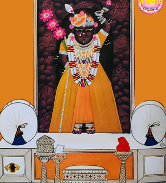 श्रीनाथजी में आज चंदन की चोली व कली के श्रृंगार