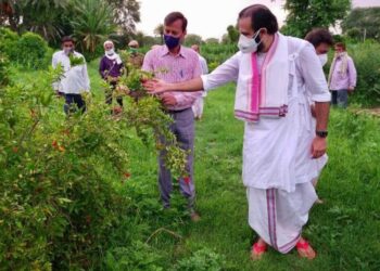 गोस्वामी चिरंजीवी श्री विशाल बावा ने किया विभिन्न बागों का निरीक्षण, ओडन बाग तथा गौशाला में वृक्षारोपण कार्यक्रम की शुरुआत