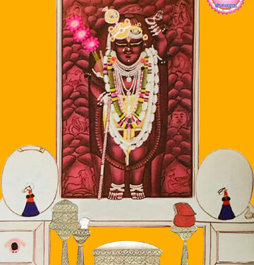 श्रीनाथजी में आज चन्दनी परधनी, गोल चन्द्रिका के श्रृंगार