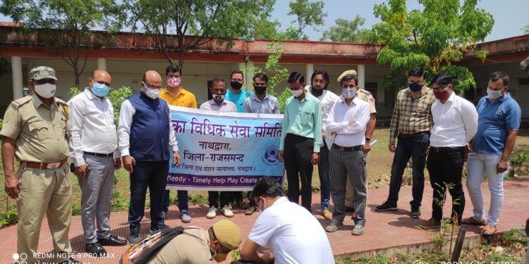 विश्व पर्यावरण दिवस के अवसर पर न्यायालय परिसर नाथद्वारा में किया पौधारोपण