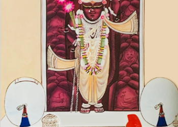 श्रीनाथजी के आज शरबती धोती पटका के श्रृंगार दर्शन