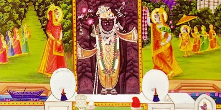 श्रीनाथजी में आज धोती पटका व सेहरा श्रृंगार के दर्शन