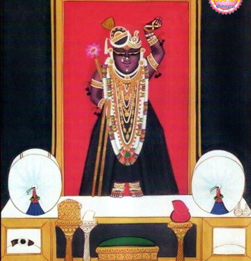 श्रीनाथजी को आज श्याम पिछोड़ा व ग्वाल पगा का श्रृंगार