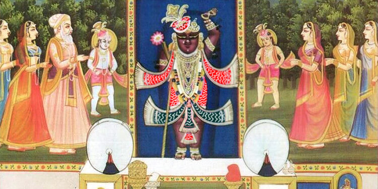 आज श्रीजी को दोहरा मल्लकाछ-टिपारा का श्रृंगार