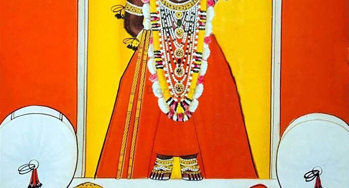 श्रीनाथजी को आज उत्सव के आगम के श्रृंगार