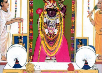 श्रीनाथजी में आज पवित्रा द्वादशी उत्सव का श्रृंगार, बधाई