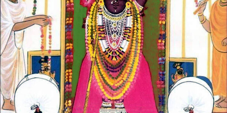 श्रीनाथजी में आज पवित्रा द्वादशी उत्सव का श्रृंगार, बधाई