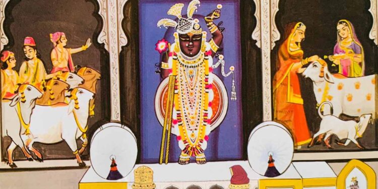 श्रीनाथजी में आज वत्स द्वादशी उत्सव, गोल काछनी का श्रृंगार