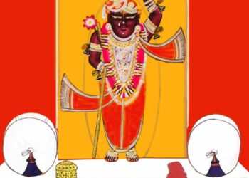 श्रीनाथजी में आज धोती पटका के श्रृंगार