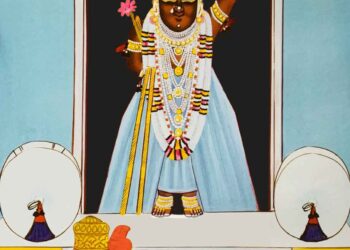 श्रीनाथजी में आज पिछोड़ा व भीमसेनी कतरा के श्रृंगार