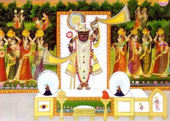 श्रीनाथजी में आज मुकुट काछनी का श्रृंगार