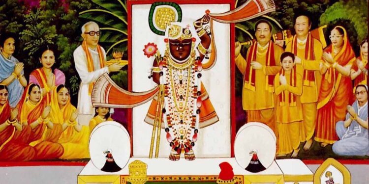 श्रीनाथजी को आज मुकुट-काछनी का श्रृंगार