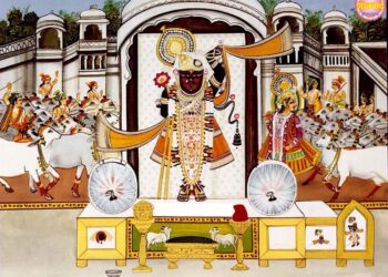 आज श्रीनाथजी में नियम का मुकुट का श्रृंगार