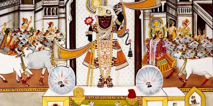 आज श्रीनाथजी में नियम का मुकुट का श्रृंगार