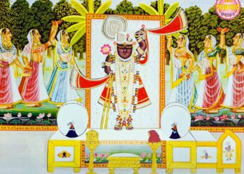 श्रीनाथजी में आज महारास की सेवा का तृतीय मुकुट का श्रृंगार