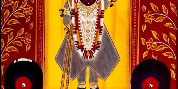 श्रीनाथजी में आज एकादशी के आप (टीकेत) के श्रृंगार