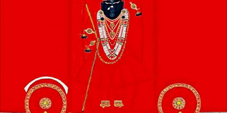 श्रीनाथजी में आज लाल घटा के दर्शन