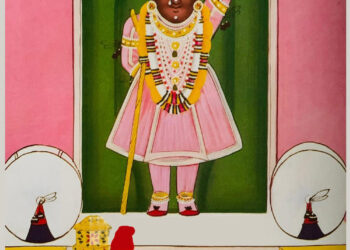 श्रीनाथजी गुलाबी वस्त्र, कतरा चन्द्रिका श्रृंगार दर्शन