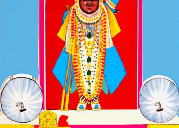 श्रीनाथजी में आज पगा के पान के ऊपर टीपारा का श्रृंगार