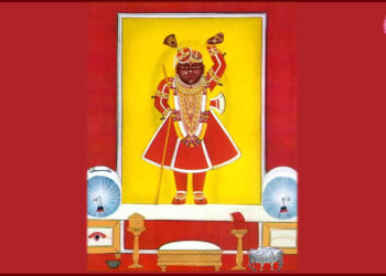 श्रीनाथजी में आज श्री गुसांईजी के उत्सव के आगम का श्रृंगार