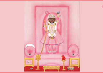 श्रीनाथजी में आज गुलाबी घटा के दर्शन