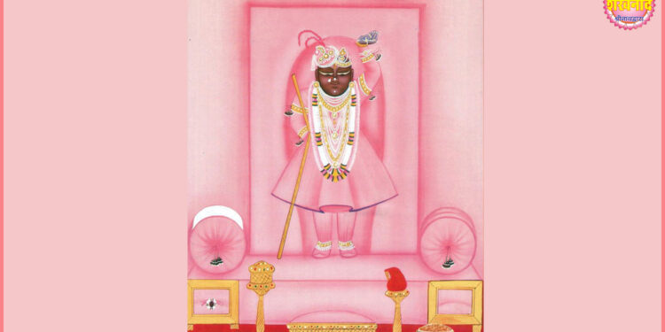 श्रीनाथजी में आज गुलाबी घटा के दर्शन