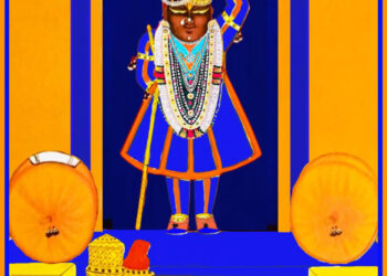 श्रीनाथजी में आज दुरंगी घटा के दर्शन