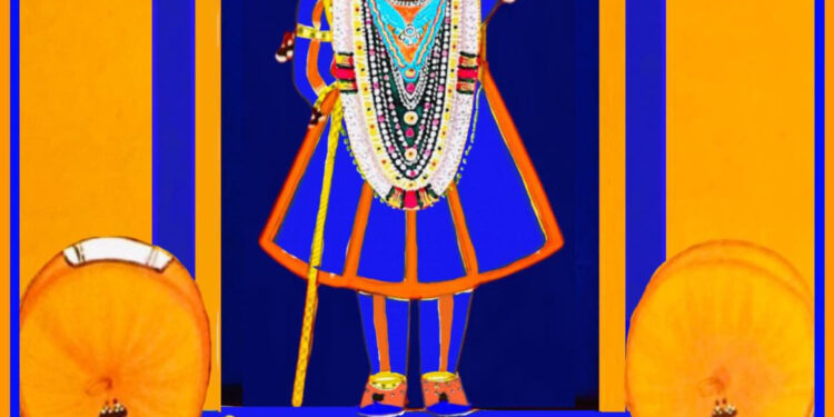 श्रीनाथजी में आज दुरंगी घटा के दर्शन