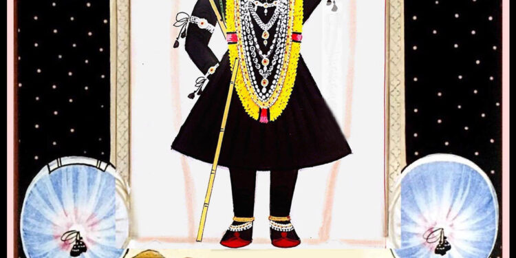 श्रीनाथजी में आज घुंडी-नाका के श्रृंगार