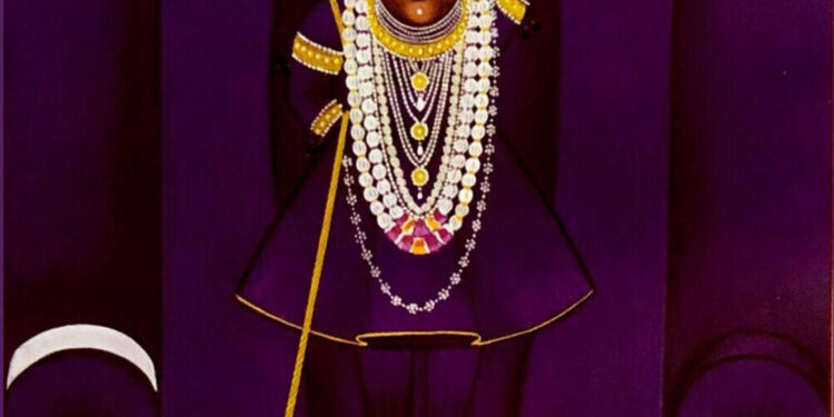 श्रीनाथजी में आज बैंगनी घटा के दर्शन