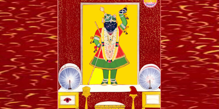 श्रीनाथजी के आज फतवी व कतरा चन्द्रिका श्रृंगार में दर्शन