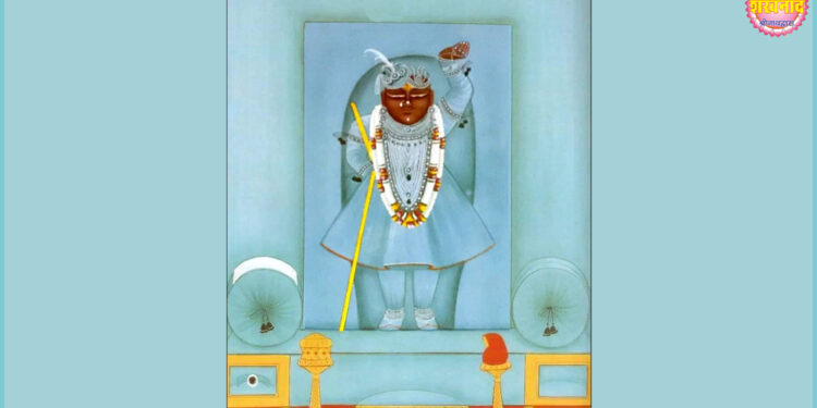 श्रीनाथजी में आज फिरोज़ी घटा के दर्शन