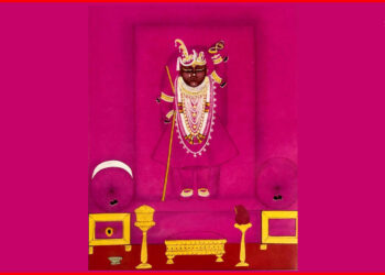 श्रीनाथजी में आज पतंगी घटा के दर्शन