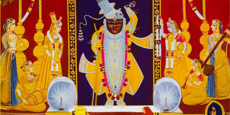 श्रीनाथजी में आज शीतकाल के सेहरा का तृतीय श्रृंगार