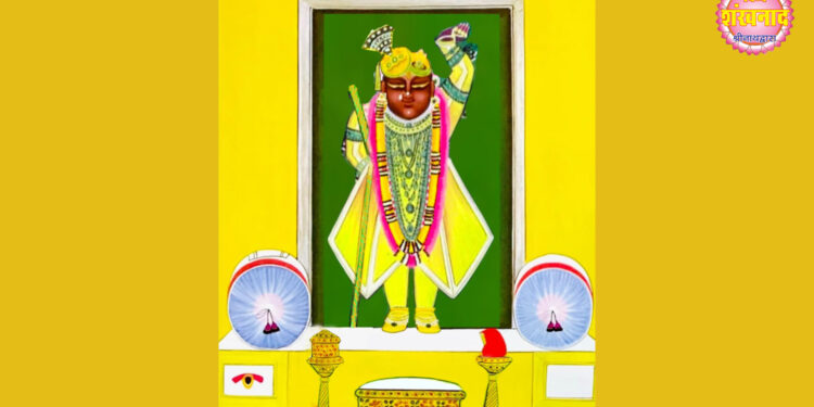 श्रीनाथजी के आज सीधी चन्द्रिका का श्रृंगार