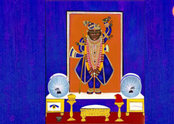 श्रीनाथजी के आज मेघ श्याम जरी के श्रृंगार दर्शन