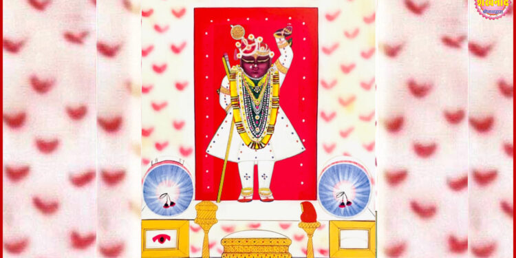 श्रीनाथजी में आज चपड़ास व गोल चन्द्रिका का श्रृंगार