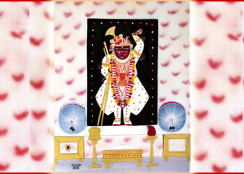 श्रीनाथजी में आज ग्वालपगा व चन्द्रिका का श्रृंगार