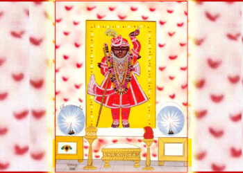 श्रीनाथजी में आज घेरदार वस्त्र पर कतरा का श्रृंगार