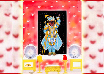 श्रीनाथजी के आज चाकदार पर कतरा श्रृंगार में दर्शन