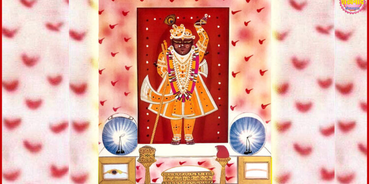 श्रीनाथजी के आज मोर चन्द्रिका के श्रृंगार में दर्शन