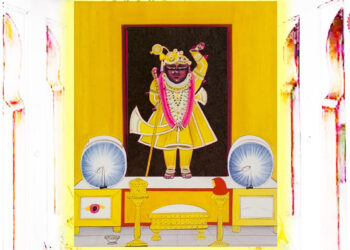 श्रीनाथजी में आज कतरा चन्द्रिका का श्रृंगार